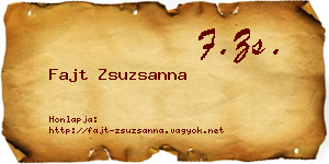 Fajt Zsuzsanna névjegykártya